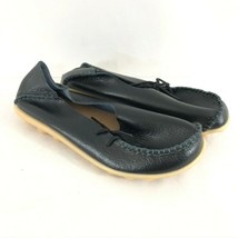 Kunsto Womens Loafers Slip On Leather Black Size 37 US 6 - £15.34 GBP