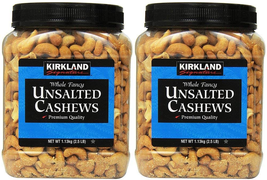 2 x Kirkland Signature Whole Fancy Premium Roasted Unsalted Cashews 2.5 lb 12/23 - £43.00 GBP
