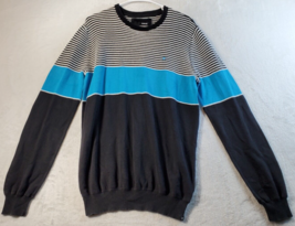Hurley Sweater Mens Large Multi Striped 100% Cotton Long Sleeve Round Ne... - $17.27