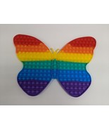 Rainbow Butterfly Pop It Fidget Toy Silicone 18&quot; Large Size For Kids And... - £11.95 GBP