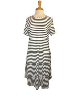 Simply Southern Women’s Maxi Black &amp; White Striped Maxi Dress Size M - £12.83 GBP