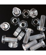 Clear Acrylic Plastic Nuts &amp; Bolts M8 x 20mm (pack of 10) - Screws - £9.81 GBP