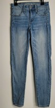 American Eagle Jeggings Jeans Super Super Stretch X Light Wash Womens 00 Short - £15.17 GBP