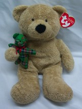 TY Pluffies SOFT BEARY MERRY TEDDY BEAR W/ TOY 10&quot; Plush Stuffed Animal ... - $19.80