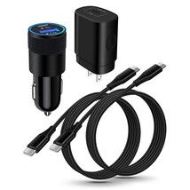 Super Fast Charger Type C Kit, 25W Usb C Wall Block Car Charger For Samsung Gala - £26.72 GBP