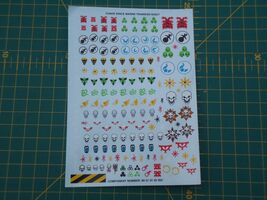 warhammer 40K chaos space marine 1 large transfer sheet OOP - $12.25