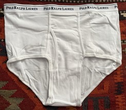 NOS Vintage Men’s 90s Polo Ralph Lauren Classic Mid Rise White Brief Siz... - $13.36