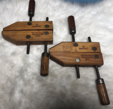 2 Vintage Hargrave Cincinnati Tool Co. Wood Wooden Screw Clamp 706 /USA - €33,22 EUR