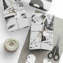 Custom Art Wrapping Paper 90gsm | Camping Illustration | Matte or Glossy Finish  - $16.48+