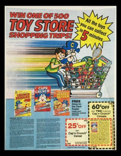 Primary image for 1983 Quaker Oats Cap'N Crunch Cereal Circular Coupon Advertisement