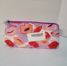 Clinique "Lips" Zippered Cosmetic Bag - 10" X 5" - $7.66