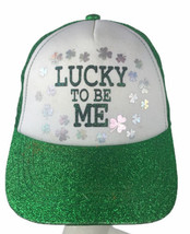 Claire&#39;s St. Patricks Day Lucky To Be Me SnapBack Hat Cap Adjustable One... - £7.99 GBP