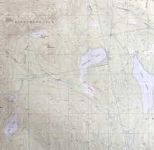 Map Whetstone Pond Maine USGS 1989 Topographic Vintage Geo 1:24000 27x22&quot; TOPO11 - £35.96 GBP