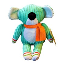 Monkeez and Friends Koala Bear Plush Khloe Stuffed Animal Green Ribbed 7 Inch - £6.08 GBP