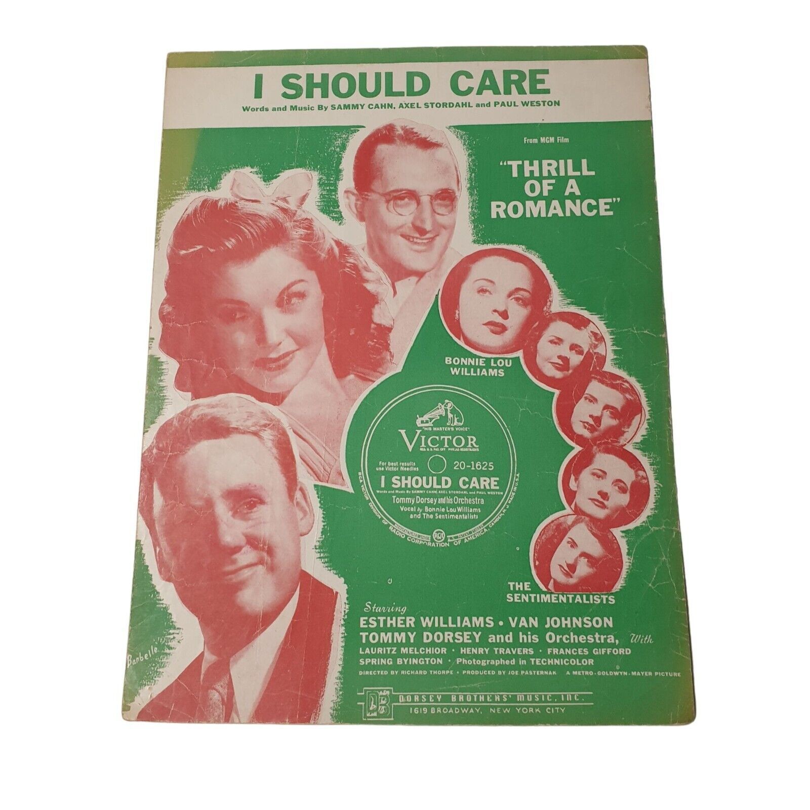 Primary image for I Should Care 1944 Vintage Sheet Music Piano Easy Listening Thrill Of A Romance