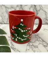 Waechtersbach Vintage Christmas Tree Coffee Mug Red Green West Germany H... - $19.79