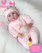 VACOS 22&quot; Reborn Dolls Baby Handmade Realistic Soft Vinyl-Silicone Newborn Gifts - £43.91 GBP