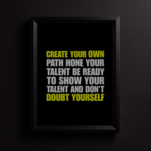 Believe In Yourself Doubt Minimalist Art Life Path Motivational Prints H... - £3.98 GBP