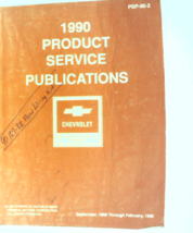1990 Chevrolet Product Service Publications Septermber 1989-Febrary 1990 - £11.82 GBP