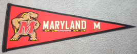 University of Maryland Pennant Felt Terrapin Red Black NCAA Wincraft Lic... - £11.71 GBP