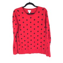 Old Navy Womens Sweater Cotton Blend Polka Dot Red Burgundy M - £5.50 GBP
