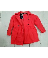 OshKosh Bgosh Raincoat Hooded Lined Button Down Pink Jacket Childs Sz 4 ... - $19.04 CAD