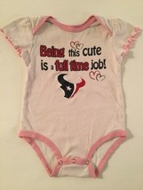 Size 6 9 mo outfit NFL Team Apparel romper Houston Texans football 1 pc ... - £10.34 GBP