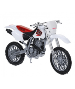 Honda XR400R White/ Red Motorcycle Model, Motormax Scale 1:18 - $760.81 MXN