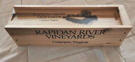 VTG Rapidan River Vineyards Bottle Box Crate Sliding Top Culpeper Virginia - $19.99
