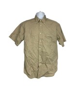 Dockers Men&#39;s Easy Care Twill Short Sleeved Button Down Dress Shirt Size M - £18.32 GBP