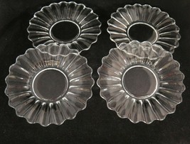 Vintage Heisey Crystolite Clear Glass 7.25&quot; Salad Plates Lot of 4 Plain ... - £14.23 GBP