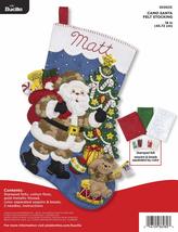 Bucilla Camo Santa Felt Applique Stocking Kit, 18 Inch - £31.31 GBP