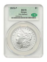2023-P $1 Morgan Dollar CACG MS70 (First Delivery) - $178.24