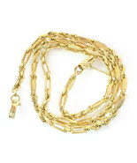 14K Yellow Gold Rope Figaro 18 Inch Chain 15.9 Grams - £819.06 GBP