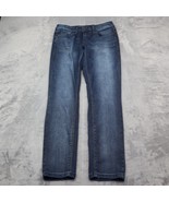 Seven 7 Pants Womens 4 Blue Straight Mid Rise Button Zip Dark Wash Denim Jeans - $29.68