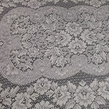 Off-White Lace Tablecloth Rectangular Vintage 66 x 86 Pre-owned Used  - $17.50