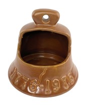 Ungemach Inc  UPCO pottery Brown Liberty Bell Planter Bi-centennial USA - $39.59