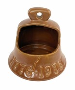 Ungemach Inc  UPCO pottery Brown Liberty Bell Planter Bi-centennial USA - $39.59