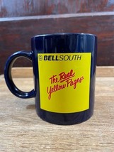 Bell South The Real Yellow Pages Dark Blue Coffee Mug Cup Bell South Yel... - $11.64