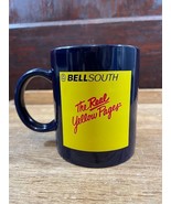 Bell South The Real Yellow Pages Dark Blue Coffee Mug Cup Bell South Yellow Page - $11.64