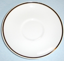 Wedgwood Hotel/Restaurant Ware Breakfast Saucer 6.25&quot; Black/Amber Band E... - $230.76 MXN