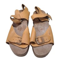 Vintage 70s Omnia'C Pop Out Roller SKATE Sandals Italy Platform Sz 8/38.5 Brown image 2