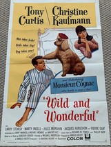 Wild and Wonderful 1964, Comedy/Romance Original Vintage One Sheet Movie... - £38.93 GBP