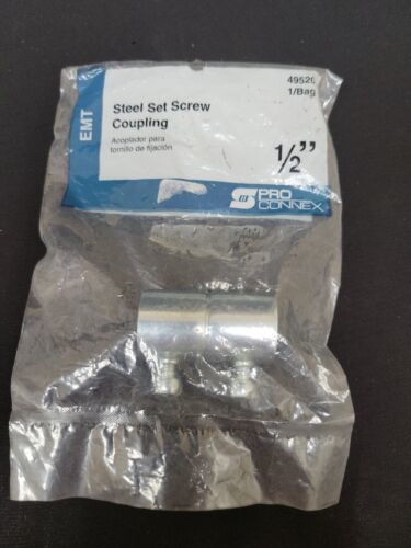 PRO CONNEX 49520 EMT 1/2&quot; Steel Set Screw Coupling - $1.97