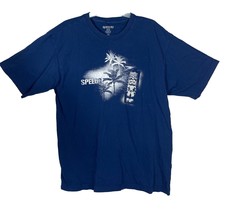 Speedo Mens Tiki Totem Tee Size XXL Blue Short Sleeve Cotton T Shirt - $8.99