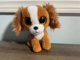 TY Beanie Boos &quot;Tala&quot; the Dog Plush 6” - Brown &amp; White - $11.88