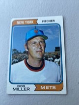 1974 TOPPS BASEBALL CARD # 624 Bob Miller Mets - $2.20