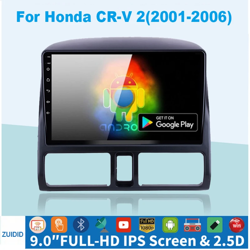 2 din Android 10.1 Auto Radio for Honda CR-V 2 CRV 2001-2006 Car Radio Car - £95.49 GBP+