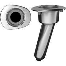 Mate Series Elite Screwless Stainless Steel 15° Rod &amp; Cup Holder - Drain - Oval - £105.27 GBP