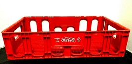 COCA COLA STACKABLE RED PLASTIC CRATE BOTTLE CARRIER CASE By HUSKYLITE - $39.60